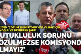 Özel’den ‘çözüm’ komisyonu’nda olmak için İmamoğlu ve Demirtaş şartı: Tutukluluk sorunu çözülmezse komisyonda olmayız