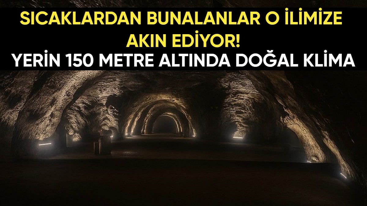 Sıcaklardan bunalanlar o ilimize akın ediyor: Yerin 150 metre altında doğal klima: Tuz Mağarası!