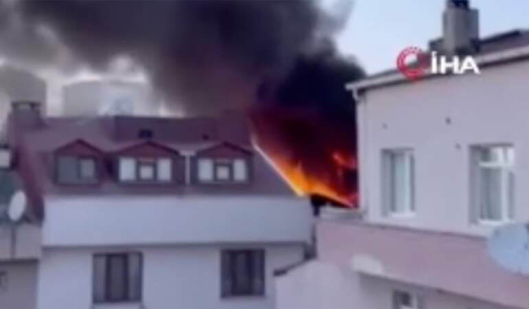 Bayrampaşa’da metruk binada çıkan yangın bitişik binalara sıçradı