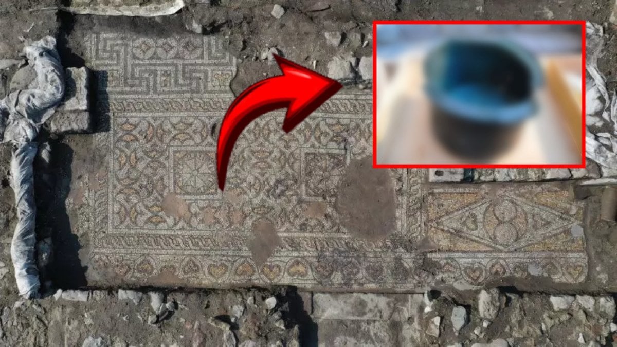 Bergama’da 1400 yıllık sır ortaya çıktı! Havuzun dibinden servet değerinde bronz kazan çıktı!