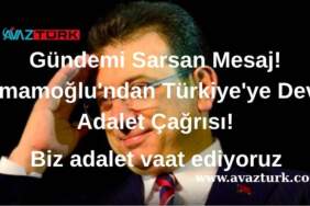 Gündemi Sarsan Mesaj! İmamoğlu’ndan Türkiye’ye Dev Adalet Çağrısı!