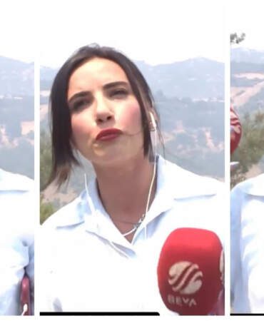 Beyaz TV Muhabiri, Yangın Bölgesinde Kameramanı Azarladı! Tepkiler Çığ Gibi