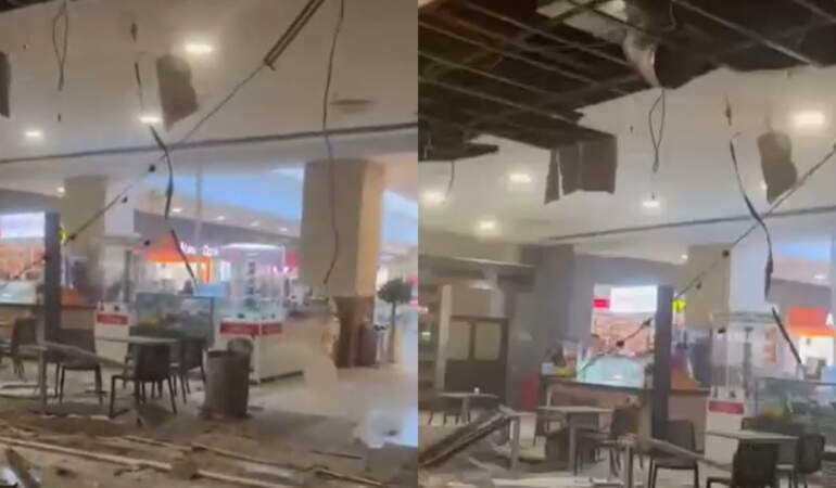 Beylikdüzü’nde AVM’de Büyük Panik! Asma Tavan Çöktü