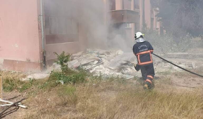 Çankırı’da Ot Yangını Korkuttu