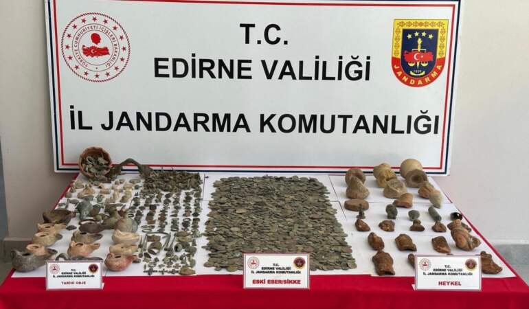 Edirne’de Tarihi Eser Kaçakçılarına Operasyon
