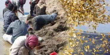 Köyde Altın Heyecanı: Su Seviyesi Düşünce Ortaya Çıktı! Herkes Altın Toplamaya Koştu