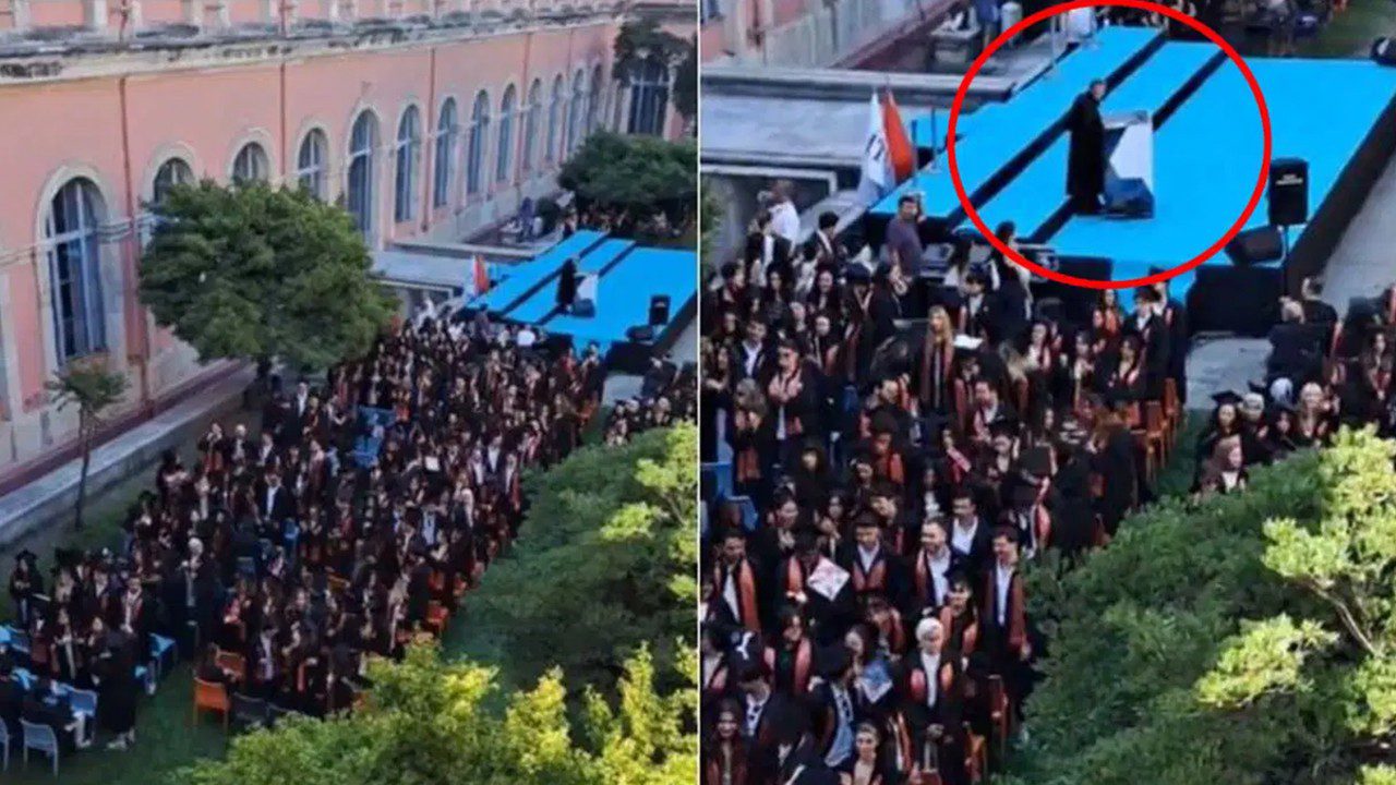 İTÜ Öğrencilerinden Mezuniyet Töreninde Rektör Protestosu
