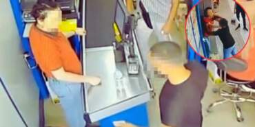 Markette Korku Dolu Anlar Kamerada: Müşteri, Kasiyerin Burnunu Kırdı
