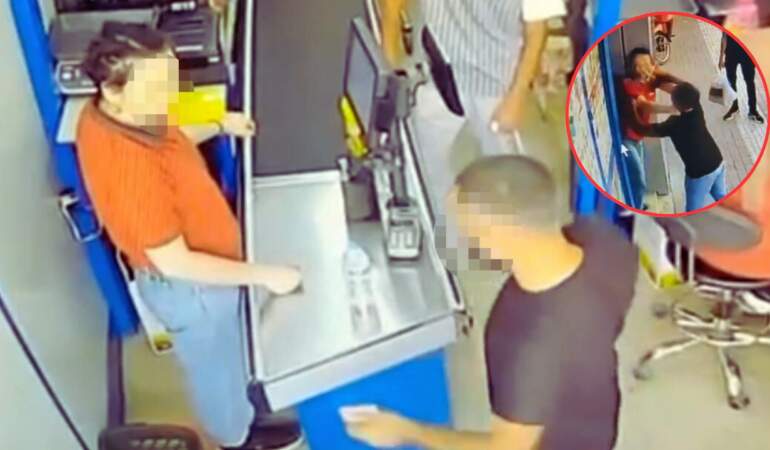 Markette Korku Dolu Anlar Kamerada: Müşteri, Kasiyerin Burnunu Kırdı