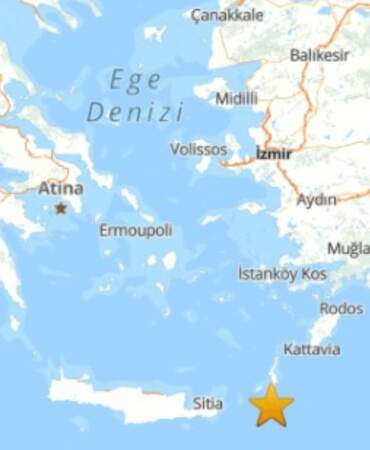 Muğla Datça Açıklarında Korkutan Deprem
