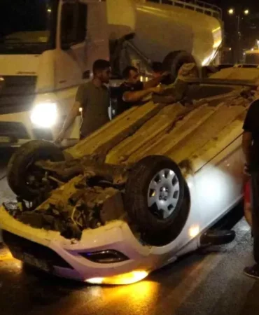 Malatya’da Kaza: Sürücü Yaralanmadan Kurtuldu