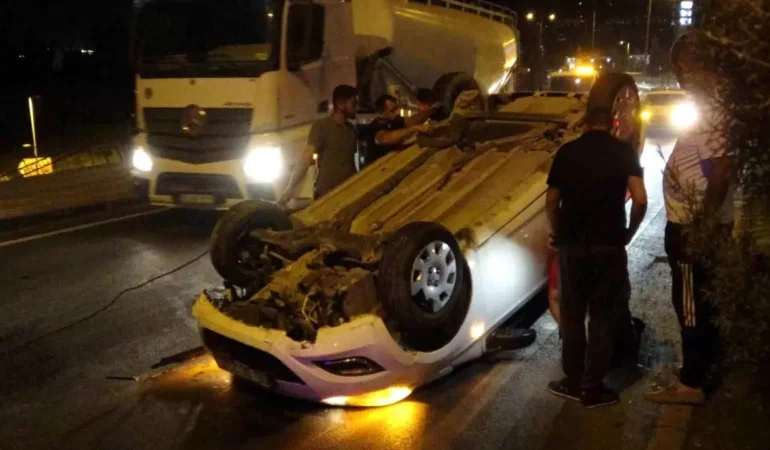 Malatya’da Kaza: Sürücü Yaralanmadan Kurtuldu