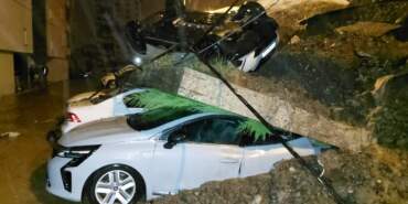 Samsun’da Sağanak Felaketi: Duvar Çöktü, Araçlar Pert Oldu