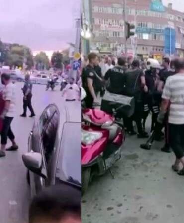 Şehrin Göbeği Boks Ringine Döndü, O Anlar Kamerada