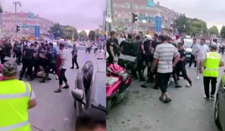 Şehrin Göbeği Boks Ringine Döndü, O Anlar Kamerada