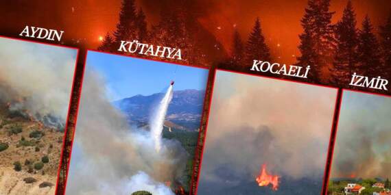 Türkiye Kırmızı Alarma Geçti: Kocaeli, Kütahya, İzmir, Aydın… Orman Yangınları Dört Bir Yanda!
