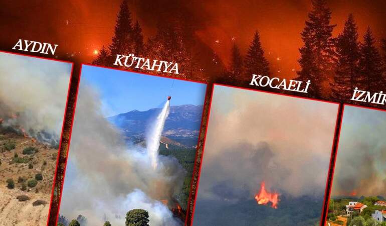 Türkiye Kırmızı Alarma Geçti: Kocaeli, Kütahya, İzmir, Aydın… Orman Yangınları Dört Bir Yanda!