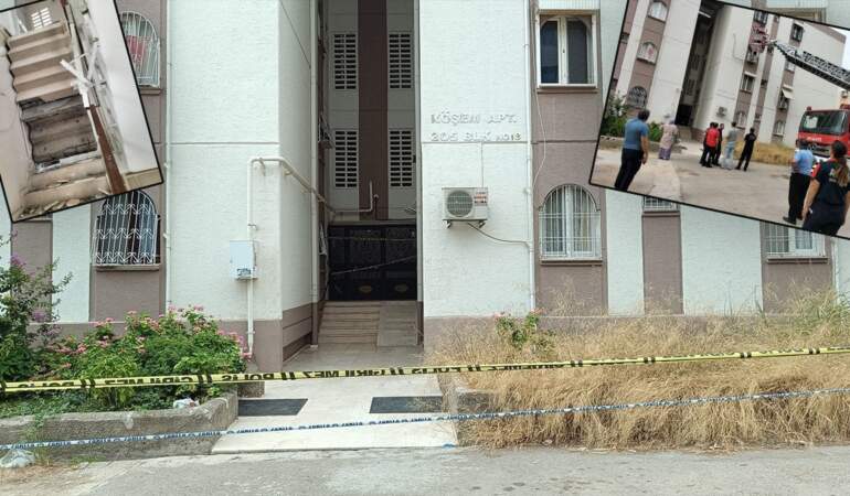 Adana’da apartmanın merdiveni çöktü, mahsur kalan 20 kişiyi itfaiye kurtardı