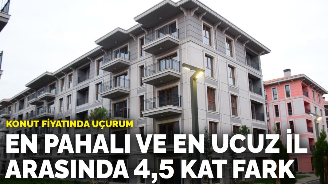 Konut fiyatında uçurum: En pahalı ve en ucuz il arasında 4,5 kat fark