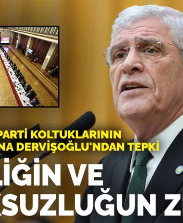 Komisyonda İYİ Parti koltuklarının paylaştırılmasına Dervişoğlu’ndan tepki: Keyfiliğin ve hukuksuzluğun zirvesi