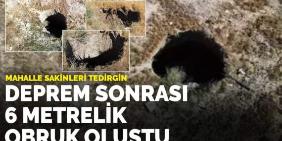 Balıkesir depreminin ardından Eskişehir’de 6 metrelik obruk oluştu: Mahalle sakinleri tedirgin