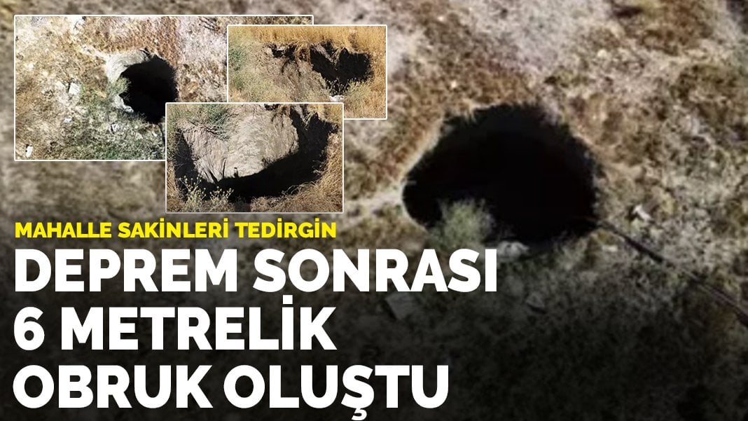 Balıkesir depreminin ardından Eskişehir’de 6 metrelik obruk oluştu: Mahalle sakinleri tedirgin