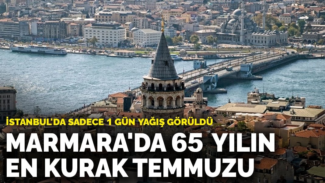 Marmara’da 65 yılın en kurak temmuzu: İstanbul’da sadece 1 gün yağış görüldü