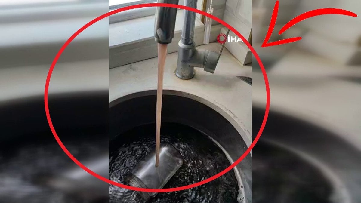 Su kesintisinden sonra şimdi de kahverengi akıyor! Tekirdağ’da endişelendiren görüntü: “Musluklardan kahve servisi”