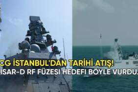 TCG İstanbul’dan tarihi atış! MİDLAS’tan fırlatılan HİSAR-D RF füzesi hedefi böyle vurdu