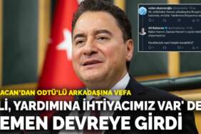 Babacan’dan ODTÜ’lü arkadaşına vefa: ‘Ali, yardımına ihtiyacımız var’ dedi, hemen devreye girdi