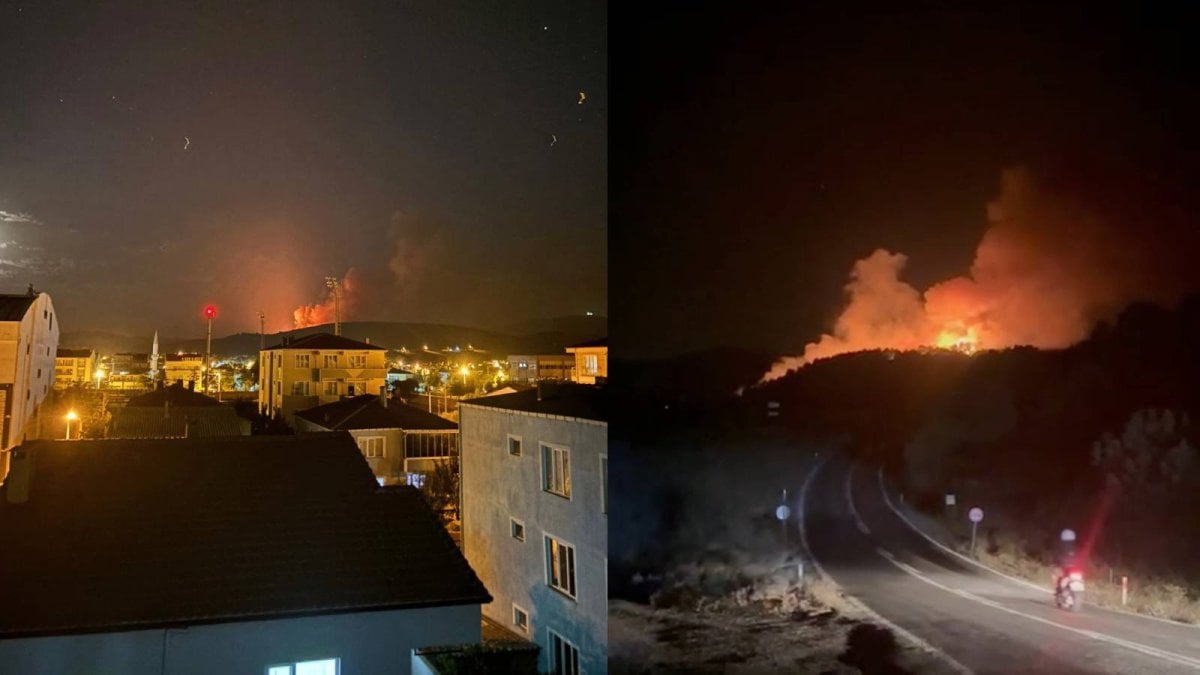 Çanakkale Bayramiç’te orman yangını kısa sürede büyüdü: Ekipler alevlere müdahale ediyor