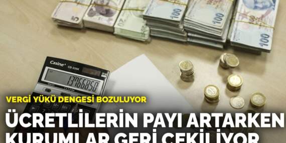 Vergi yükü dengesi bozuluyor: Ücretlilerin payı artarken kurumlar geri çekiliyor