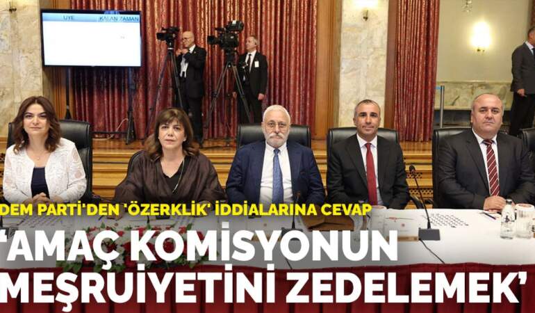 DEM Parti’den ‘özerklik ve resmi dil talebi’ iddialarına cevap: Amaç komisyonun toplumda oluşan meşruiyetini zedelemek