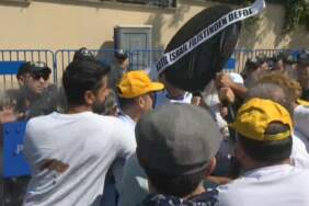 KESK’ten İsrail Büyükelçiliği önünde protesto: Siyah çelenk bırakıldı