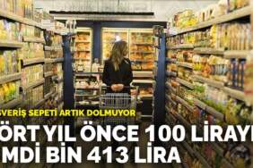 Alışveriş sepeti artık dolmuyor: Dört yıl önce 100 liraydı, şimdi bin 413 lira