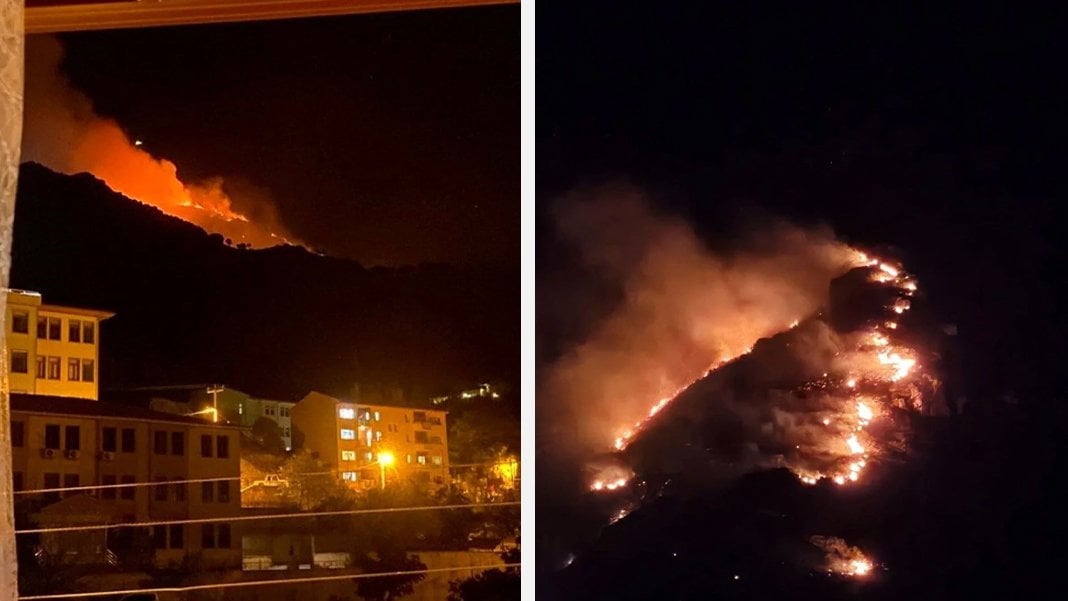 Marmara’da korkutan yangın: Erdek ve Avşa’dan yardım gemileri yola çıktı