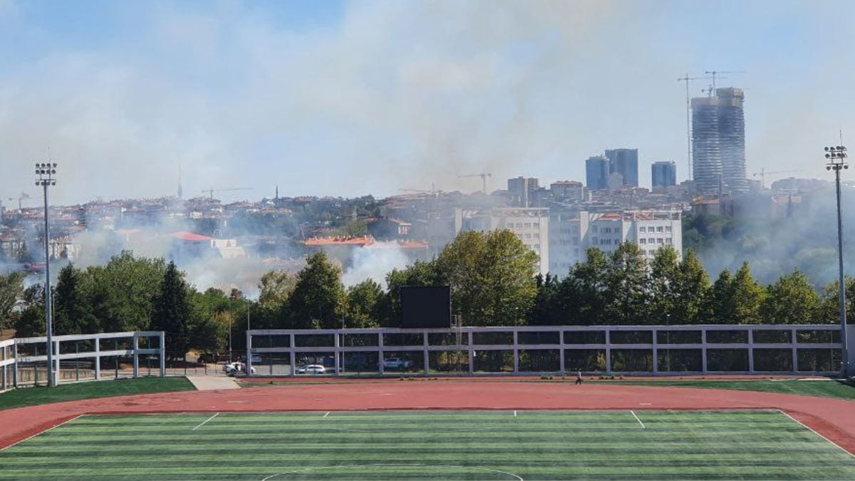 İTÜ kampüsünde ağaçlık alanda yangın