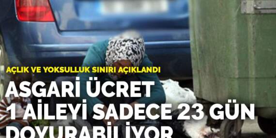 Açlık ve yoksulluk sınırı açıklandı… Asgari ücret bir aileyi sadece 23 gün doyurabiliyor