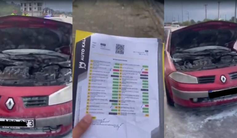 Ekspertiz yaptırıp aldığı araç 20 dakika sonra alev aldı! Sahibi şaşkına döndü