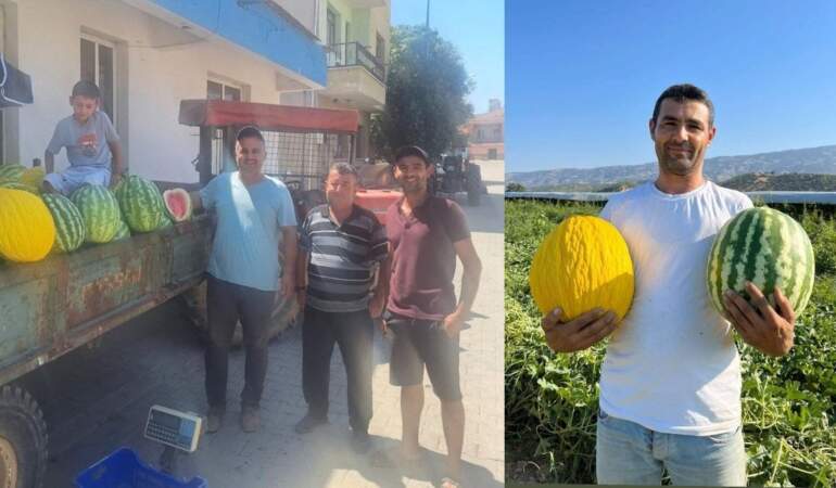 Tarlada kalmasın diye çözümü buldular: Baba-oğul ürünlerini traktörle satıyor!