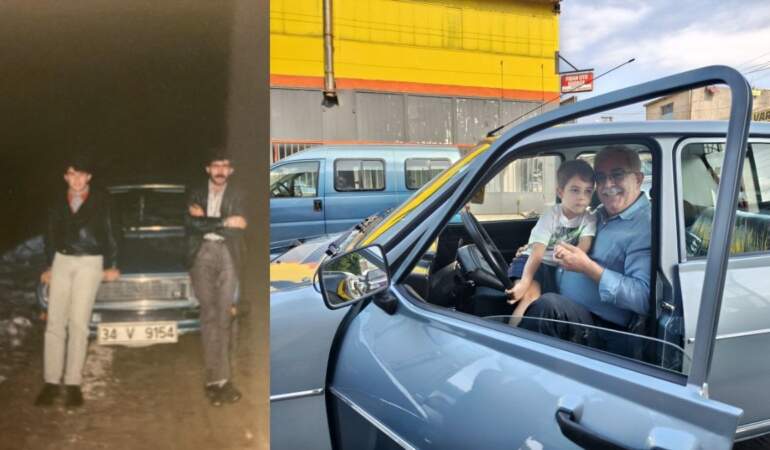 41 yıllık vefa hikayesi: İş kurmak için sattığı ilk otomobilini hurdalıkta bulup restore ettirdi