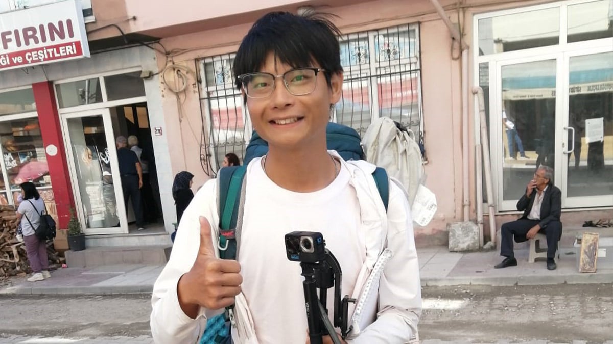 Çinli turist Joe, yürüyerek Türkiye’yi geziyor