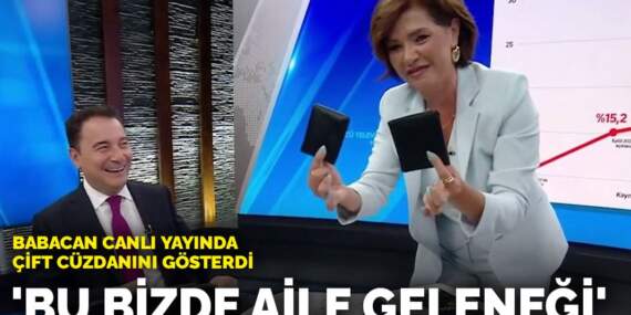 Babacan canlı yayında çift cüzdanını gösterdi: Bu bizde aile geleneği