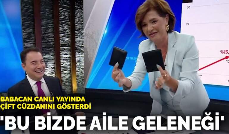 Babacan canlı yayında çift cüzdanını gösterdi: Bu bizde aile geleneği
