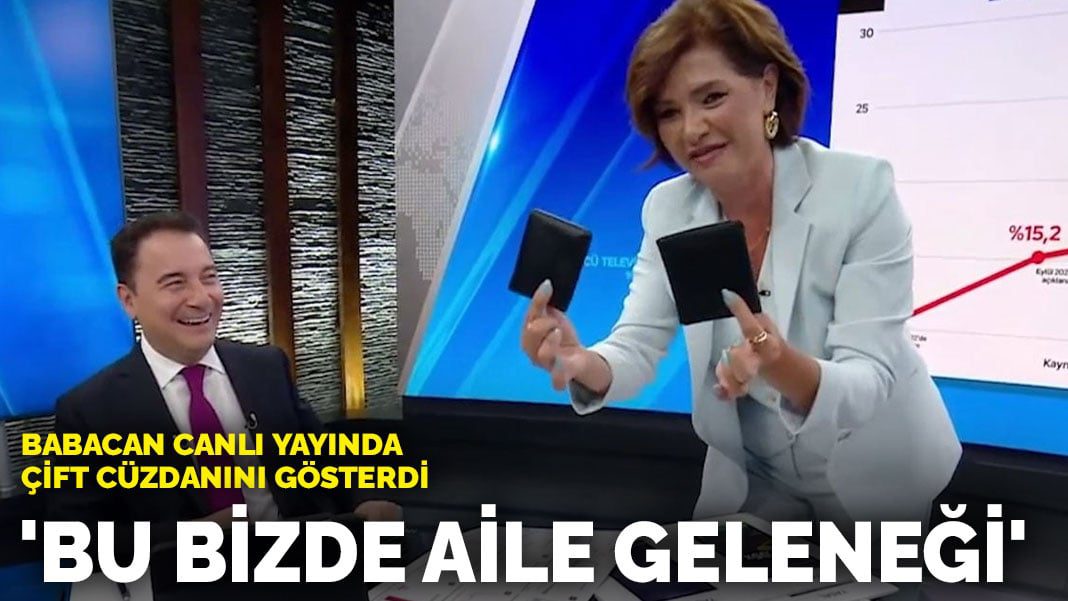 Babacan canlı yayında çift cüzdanını gösterdi: Bu bizde aile geleneği