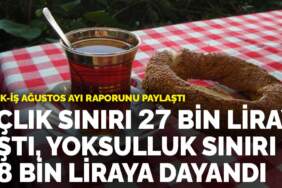 Türk-İş Ağustos ayı raporunu paylaştı: Açlık sınırı 27 bin lirayı aştı, yoksulluk sınırı 88 bin liraya dayandı