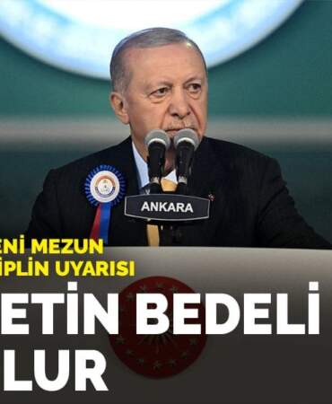 Erdoğan’dan yeni mezun teğmenlere disiplin uyarısı: Rehavetin bedeli ağır olur