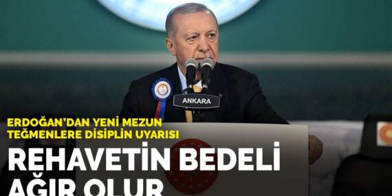 Erdoğan’dan yeni mezun teğmenlere disiplin uyarısı: Rehavetin bedeli ağır olur