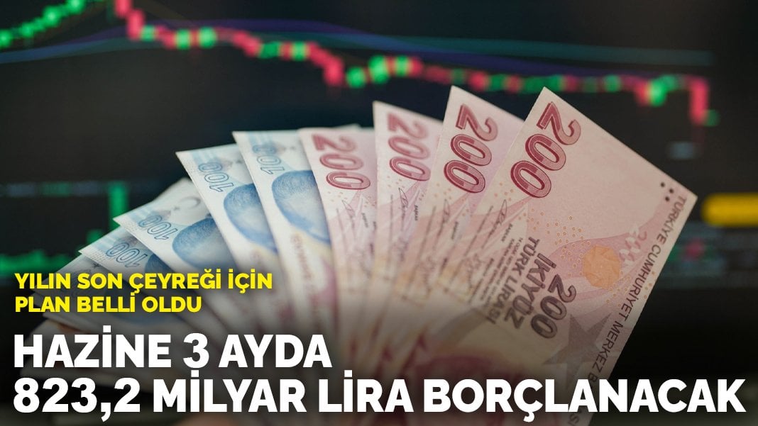 Yılın son çeyreği için plan belli oldu: Hazine 3 ayda 823,2 milyar lira borçlanacak