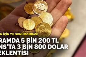 Altın için yıl sonu bombası: Gramda 5 bin 200 TL, ons’ta 3 bin 800 dolar beklentisi